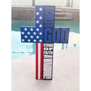 Patriotic Cross Wall Decor | Christian Americana Cross | Faith & Freedom